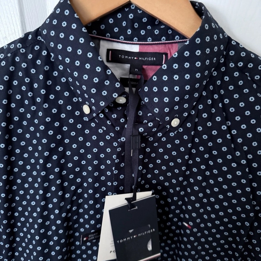 Tommy Hilfiger Dark Blue Patterned Shirt